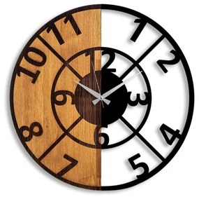 Nástenné hodiny pr. 56 cm 1xAA drevo/kov