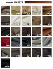 EDGAR ČALÚNENÁ MANŽELSKÁ POSTEĽ 140X200 ČIERNA EKO-KOŽA