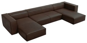 Tmavohnedá kožená rohová pohovka (do "U") Madame - Windsor &amp; Co Sofas