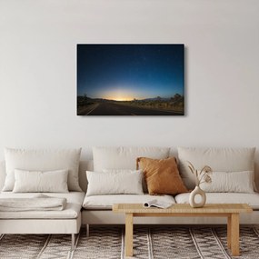 Obraz - Nočné nebo nad cestou (90x60 cm)