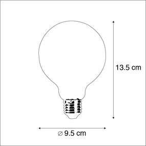 Sada 5 stmievateľných LED žiaroviek E27 G95 5W 470lm 2700K