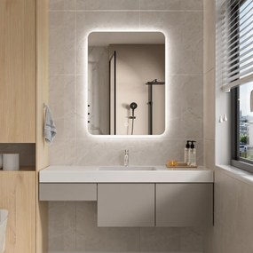 Erga Evelyn, LED zrkadlo 60x80cm, 2185 lm, 6500K, zadné osvetlenie, ERG-V01-119-6080-00