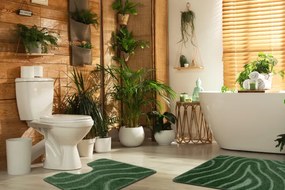 Sada kúpeľňových koberčekov SUPREME WAVES vlny, zelená