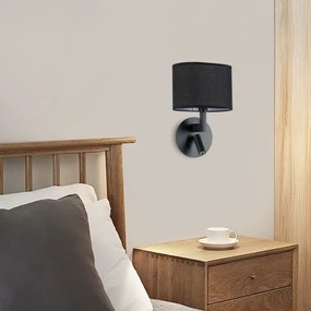 Brilagi - LED nástenné svietidlo DAYA 1xE14/40W/230V + LED/3W čierne