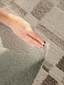 Koberec BOHO Structa kremový / hnedý