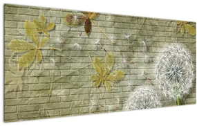 Obraz - Púpavy unášané vetrom (120x50 cm)