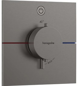HANSGROHE ShowerSelect Comfort E termostat pod omietku pre 1 spotrebič, kartáčovaný čierny chróm, 15571340