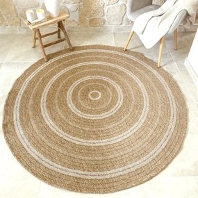 Koberec Terra 8863 biely kruh