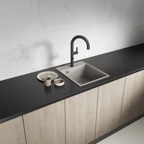 Laveo Hub, 1-komorový granitový drez 394x485x204 mm, béžová, LAV-SPH_410Y