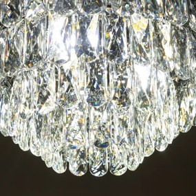 Brilagi - LED krištáľové stropné svietidlo VELURE 5xE14/40W/230V čierne