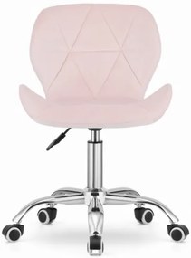 Zamatové otočné kreslo Manhattan svetlo ružové