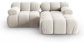 Béžová zamatová modulárna rohová pohovka (pravý roh) Bellis – Micadoni