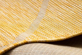 Šnúrkový koberec SIZAL PATIO 3075 Romby, plocho tkaný, béžovo - žltý