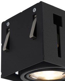 Moderné inteligentné zapustené bodové svietidlo čierne bezrámové vrátane 3 GU10 Wifi - Oneon 3