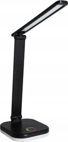 LED RGBW stmievateľná stolová lampa s bezdrôtovým nabíjaním LED/7W/5V USB čierna