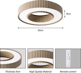 Brilagi - stmievateľné stropné svietidlo LUMIX LED/48W/230V 3000-6000K, béžové, priemer 50 cm + diaľkové ovládanie