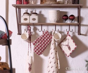 Béžová utierka s jeleňmi Cosy Lodge - 50 * 70 cm