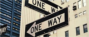 Obraz - New York ONE WAY (120x50 cm)