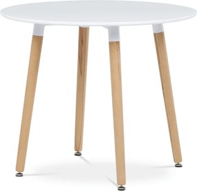 Jedálenský stôl DT-306 biely / naturálny