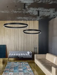 LED luster Motif 100 čierne CCT s diaľkovým ovládaním
