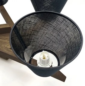 Brilagi - LED  Prisadený luster ANTHONY 5xE14/40W/230V dub orech/čierna