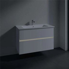 VILLEROY &amp; BOCH Collaro závesná skrinka pod umývadlo, 2 zásuvky, s LED osvetlením, 961 x 480 x 610 mm, White Matt, C145B0MS