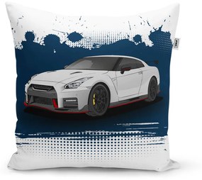 Sablio Vankúš Nissan GTR 35 Modrý - 60x60 cm