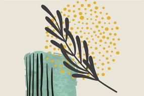 Obraz - Abstraktné listy N⁰3 (90x60 cm)