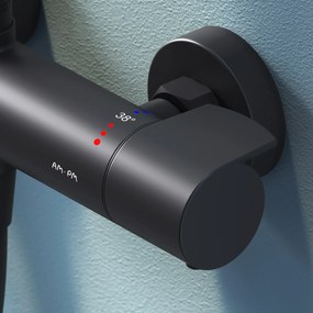 Sprchový systém AM.PM X-Joy F07XA422 s termostatickou sprchovou batériou, čierny