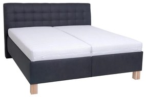 Čalouněná postel s úložným prostorem bez matrace VIOLET 160x200 cm antracit PO0032