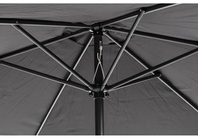 Čierny slnečník bez podstavca Bonami Essentials Happy Sun, ø 300 cm