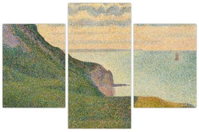 Obraz - Georges Seurat, Seascape at Port-en-Bessin, Normandy, reprodukcia (90x60 cm)