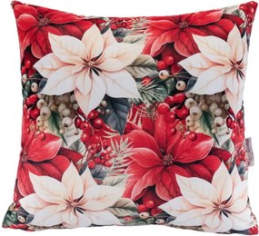 Sada 3 ks obliečok na vankúšiky RED POINSETTIA 45 x 45 cm