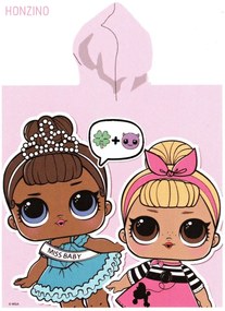 Detské osuškové pončo - osuška s kapucňou L.O.L. Surprise - 100% bavlna, froté - 55 x 110 cm