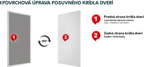 Interiérové ​​posuvné dvere Zlatan 90, Farba:: dub sonoma + dub sonoma + zrkadlo