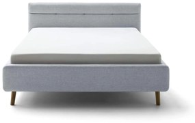 Dvojlôžková posteľ anika s úložným priestorom 140 x 200 cm svetlomodrá MUZZA