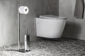 Gedy Gedy, ARTU Stojan s držiakom na toaletný papier a WC kefou, hranatý, chróm, 1132