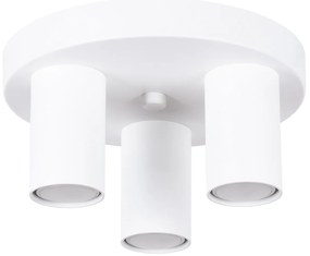 Stropné svietidlo Lagos, 3x biele kovové tienidlo
