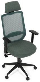 Kancelárska ergonomická stolička SENA — látka, čierna / zelená