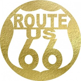 Drevený znak Route 66 – Dekorácia do interiéru | SENTOP PR0411