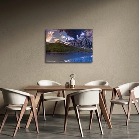 Obraz jazera a hôr (70x50 cm)