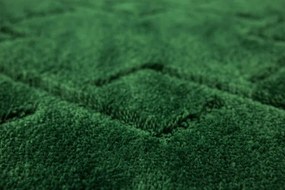 Kúpeľňový koberček Moreno tmavozelený, kosoštvorce