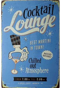 Drevená Ceduľa Cocktail Lounge