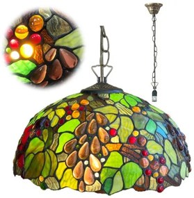 Zelený luster Tiffany vitráž Ø42*32 WINE OVAL