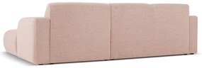 Ružová rohová pohovka z textílie bouclé (pravý roh) Molino – Micadoni Home