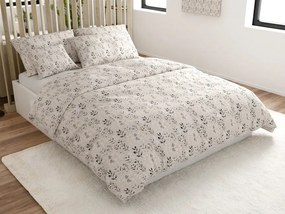 Krepové obliečky SALVIA POLY sivohnedé Rozmer obliečky: 70 x 90 cm | 140 x 200 cm