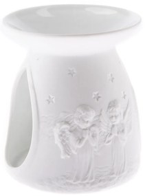 Porcelánová arómalampa Two angels biela, 12 x 11 cm