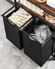 Koš na bielizeň s priehradkami a policou VASAGLE BLH211B01