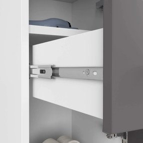 Kúpeľňová skrinka FIN biela/grafit