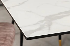 Rozkladací jedálenský stôl Marvelous 43842 180/220/260x90cm Ceramik white marble  - Komfort-nábytok
